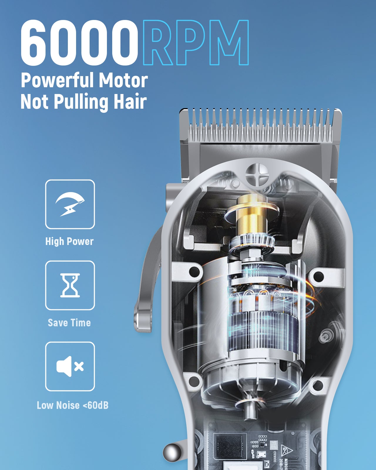 THE SILVER KNIGHT Professional Hair Clipper Kit HC596SX