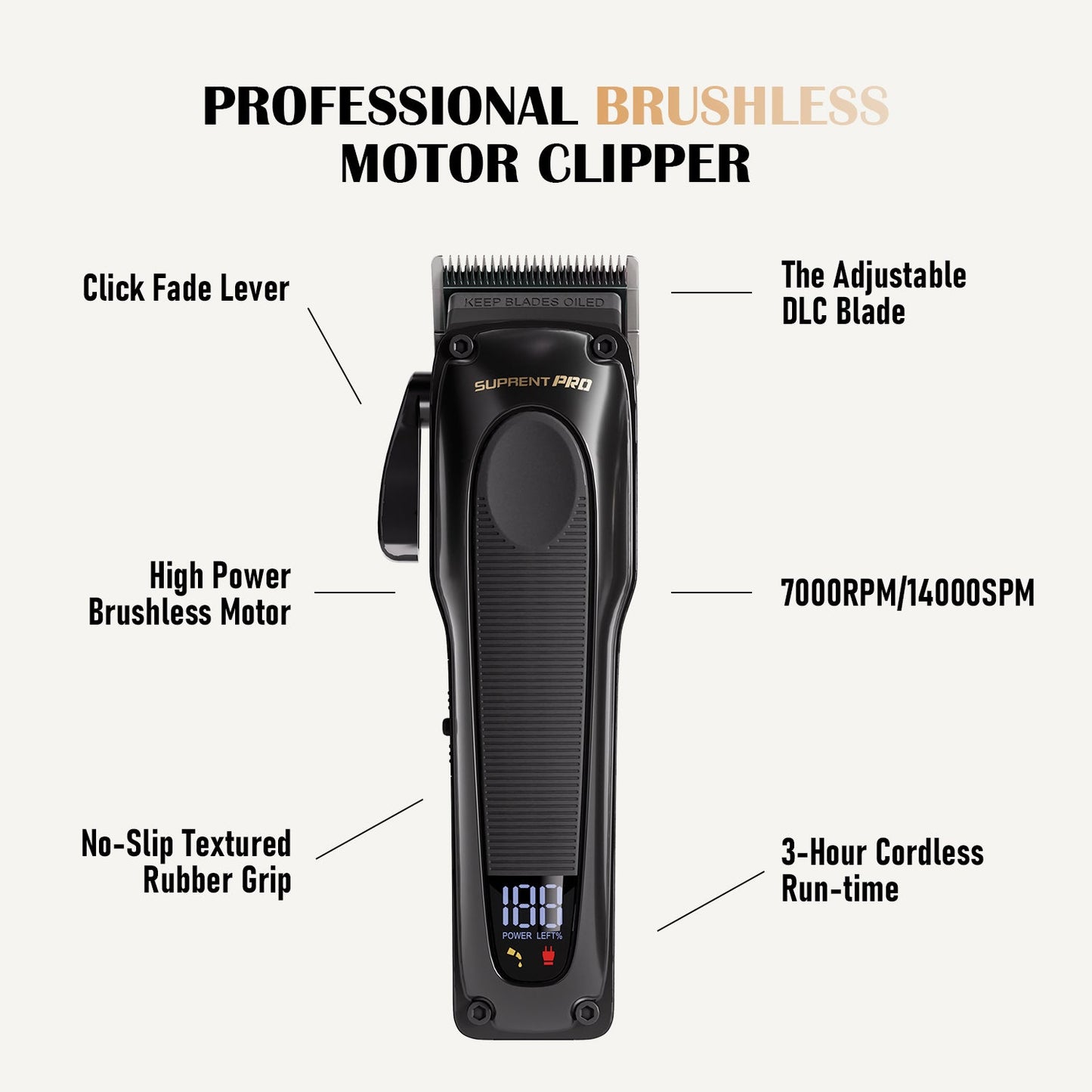 The Black Obsidian Professional Clipper - HC775BX