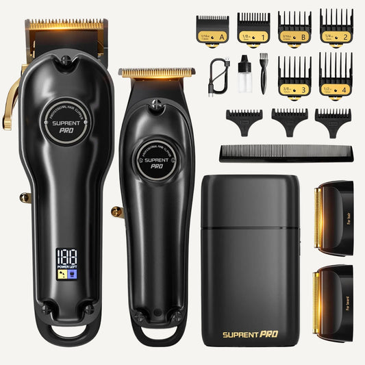SUPRENT PRO Professional Hair Clipper and Trimmer Set with Foil Shaver-  HC597BX