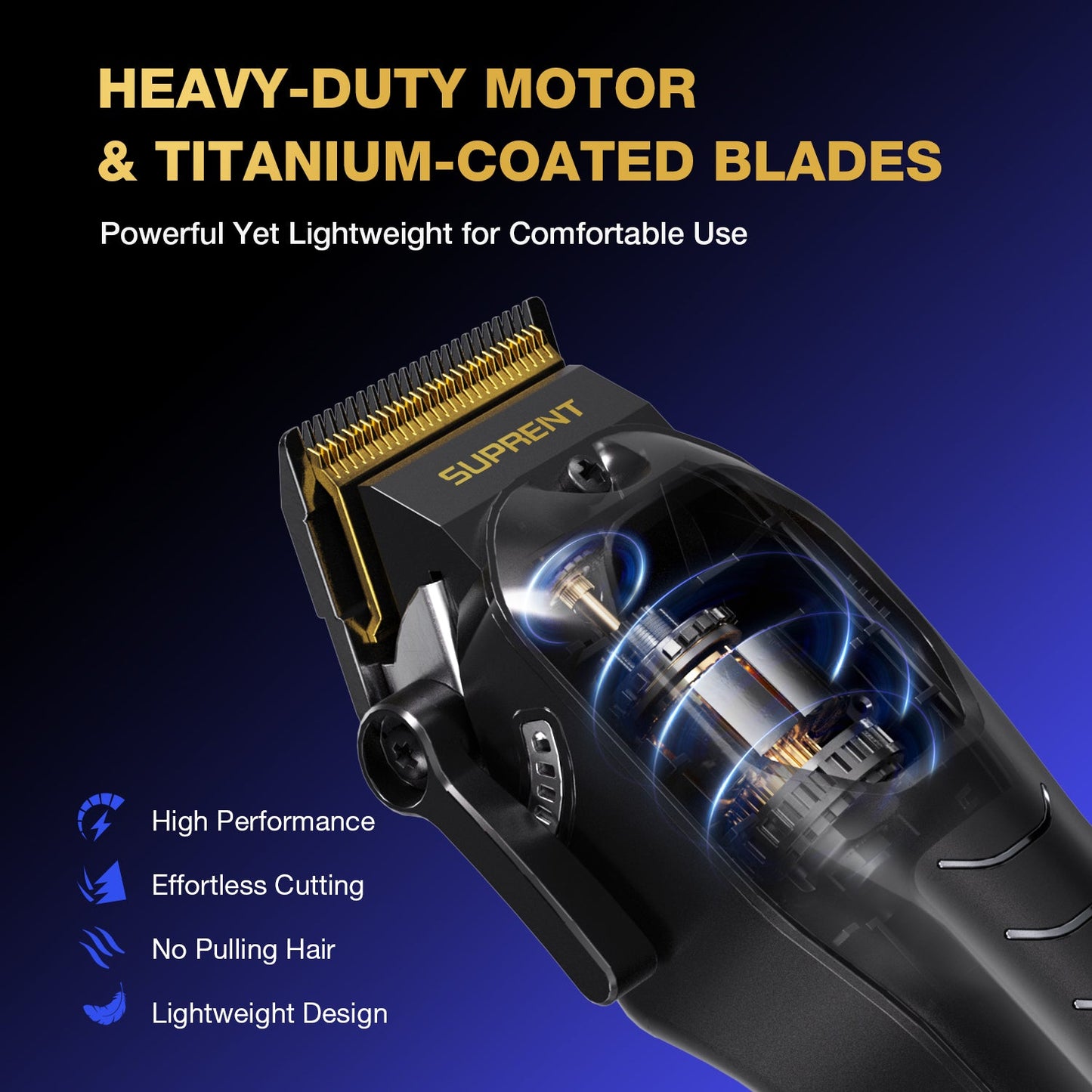 Lightweight hair clippers at salon haircut