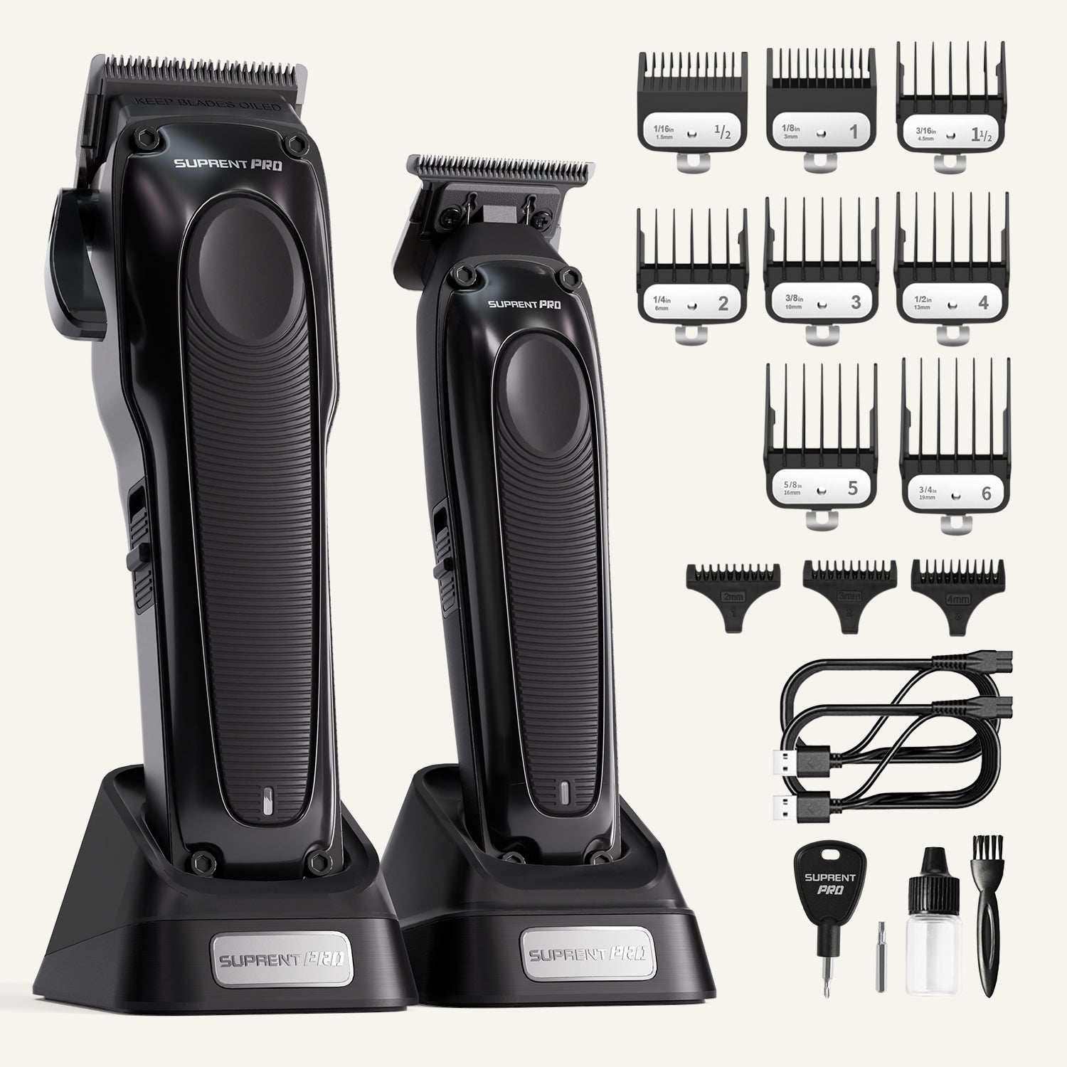 Hair clipper and trimmer for thick hair barber shop use