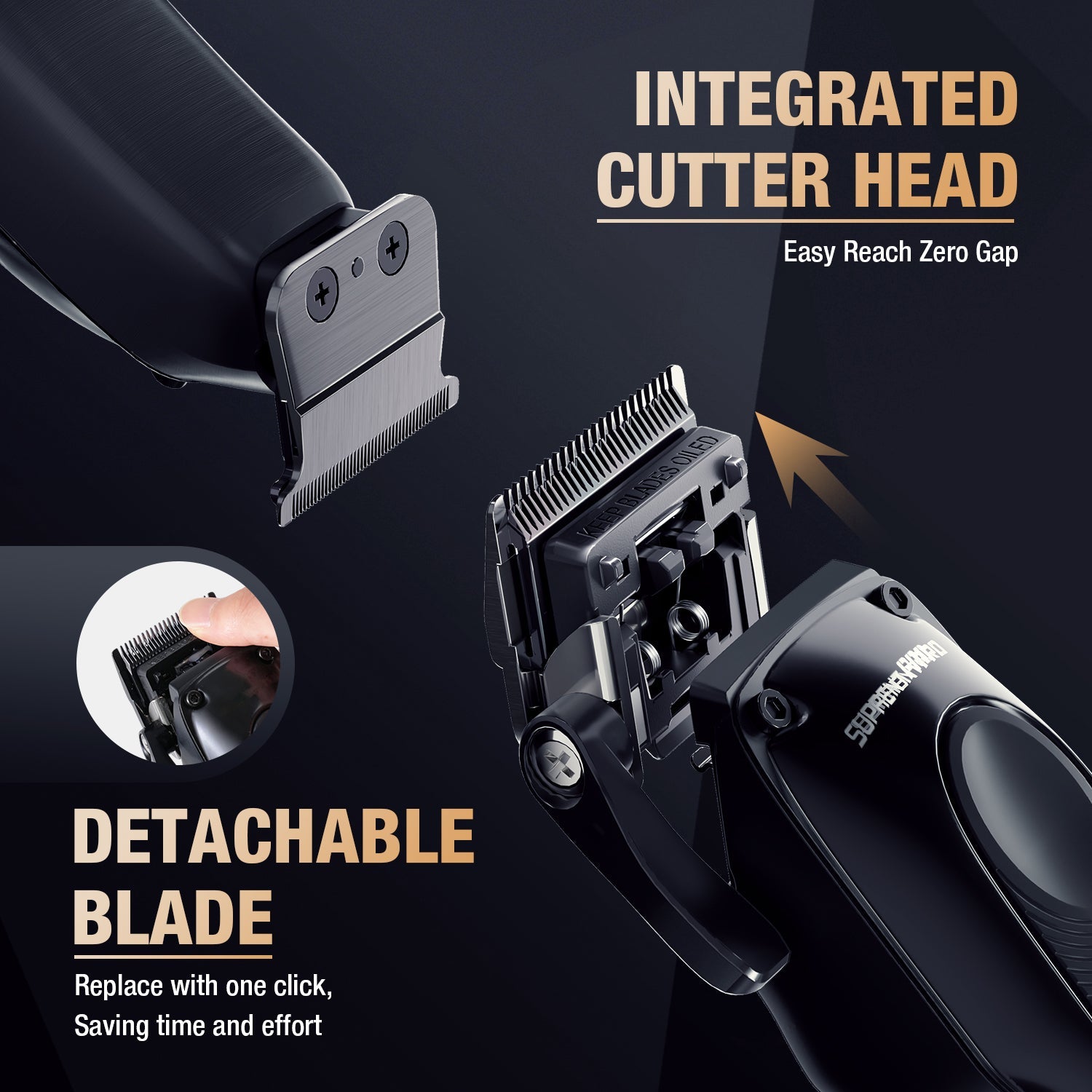 Adjustable hair clippers and beard trimmer combo