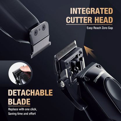 Adjustable hair clippers and beard trimmer combo