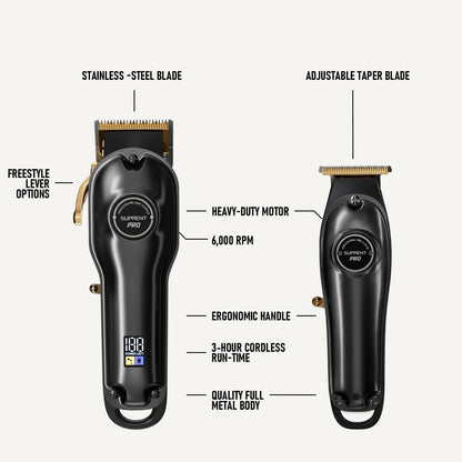 barber’s fade technique Hair clipper and shaver combo