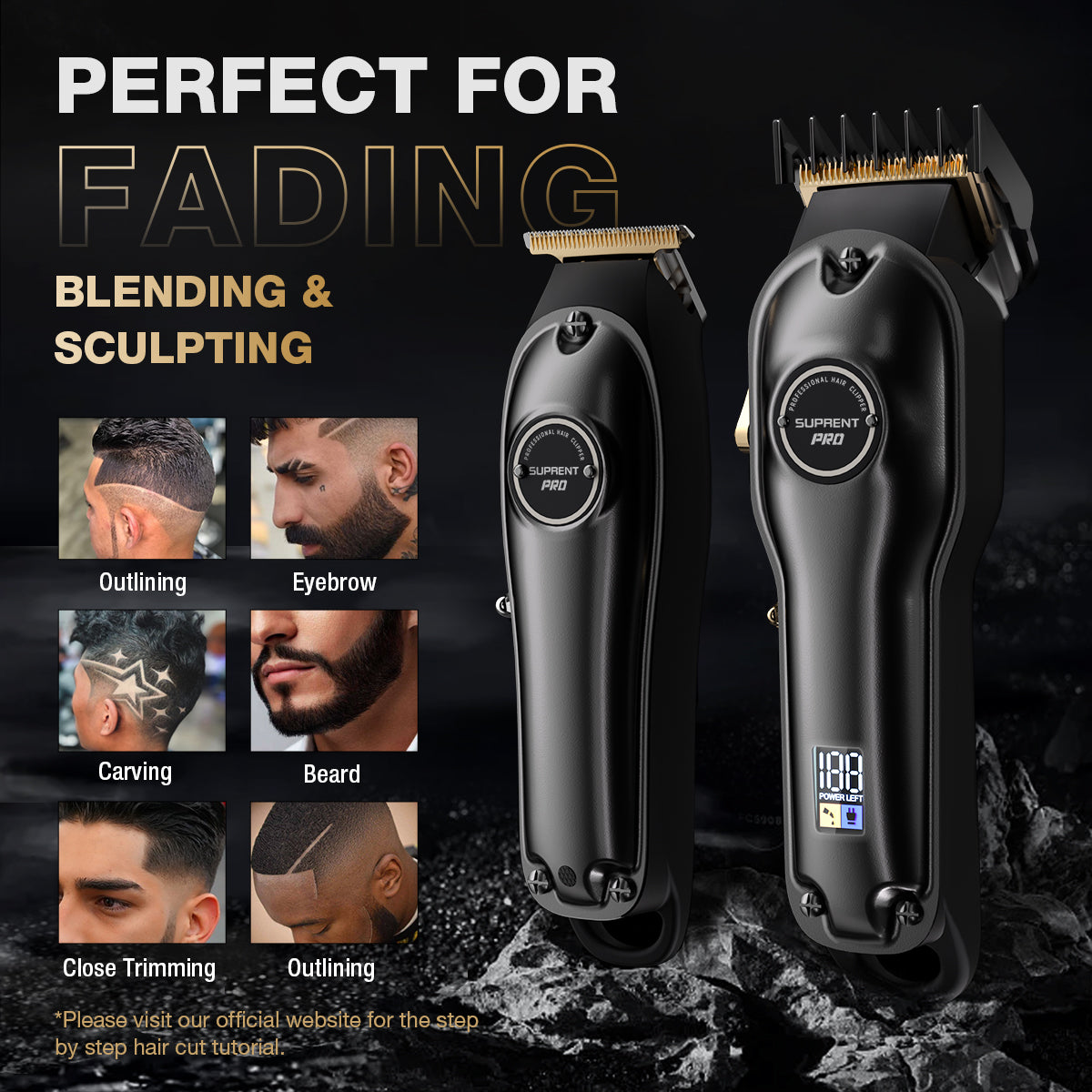 THE BLACK DEVIL Professional Hair Clippers HC596BX