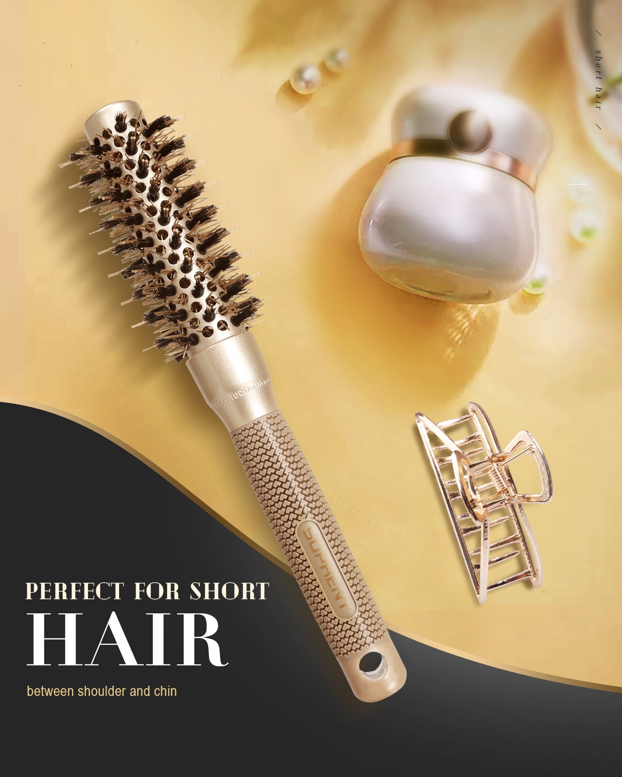 SUPRENT® Upgraded Round Brush With Natural Boar Bristles